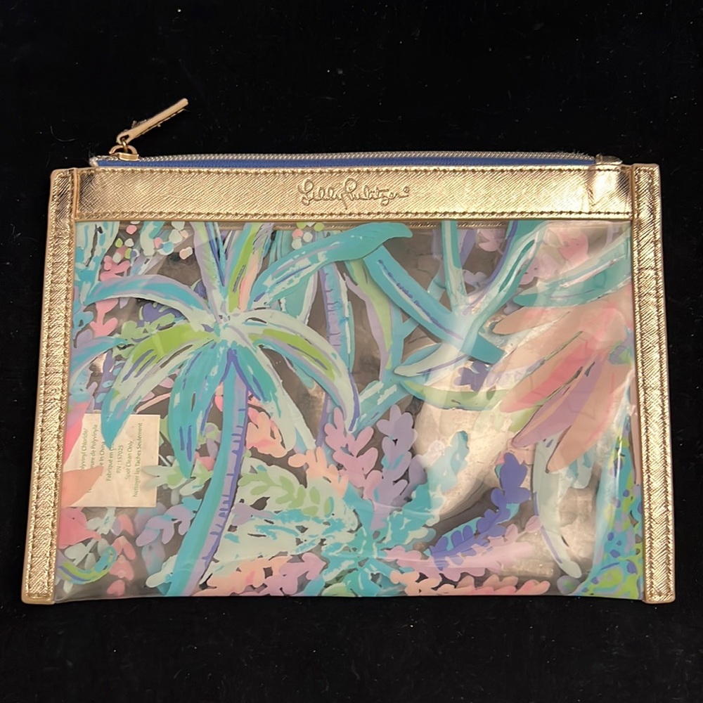 Lilly Pulitzer Sweet Escape Print Clear Zippered Pouch